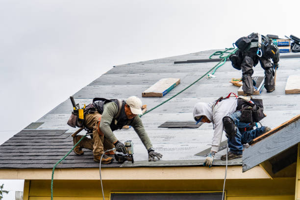 Professional Gutter Installation technician working in Culloden, WV